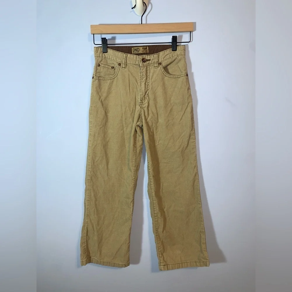 Old navy vintage Y2K khaki tan wide leg corduroy baggy pants size 8